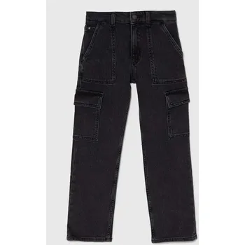Pánské džíny Dětské rifle Calvin Klein Jeans REGULAR CARGO IB0IB02115 IB0IB02115.9BYH černá 99X, vel. 128