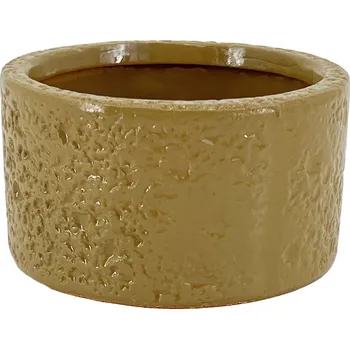Květináč Clay - II.jakost Dekorační keramická miska Bora, 9×9×5 cm – světle hnědá lesklá, II.jakost