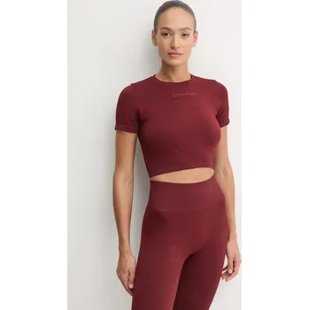 Pánské oblečení Tréninkové tričko Calvin Klein Performance 00GWF4K102 burgundské 83X, vel. XS