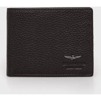 Peněženka Kožená peněženka Aeronautica Militare hnědá barva, AM182 98X, vel. ONE SIZE