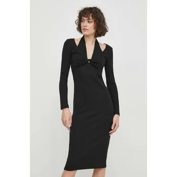 Dámské šaty Šaty Sisley černá barva, midi 4UVTLV05D 99X, vel. M