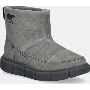 Dámská zimní obuv Semišové sněhule Sorel SOREL EXPLORER III SLIP šedá barva, 2077971052 90X, EUR 37