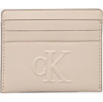 Peněženka Pouzdro na karty Calvin Klein Jeans K60K612747 béžová 01X, vel. ONE SIZE