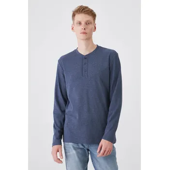 Pánské tričko Tričko s dlouhým rukávem Medicine tmavomodrá barva RW24.BUMA03 59M, vel. M