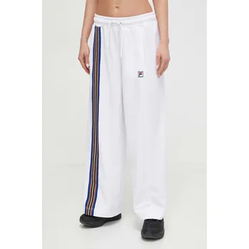 Tepláky Fila bílá barva, s aplikací, TW411147 00X, vel. XS