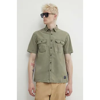 Oblečení a móda Bavlněná košile Superdry M4010791A.1KH zelená 97X, vel. M
