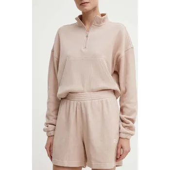 Dámské kraťasy Kraťasy Reebok Classic Wardrobe Essentials dámské, růžová barva, hladké, high waist, 100075333 30X, vel. XS