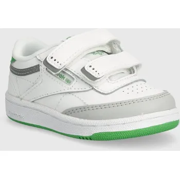 Chlapecká obuv Dětské kožené sneakers boty Reebok Classic Club C bílá barva, 100075109 00X, EUR 19.5