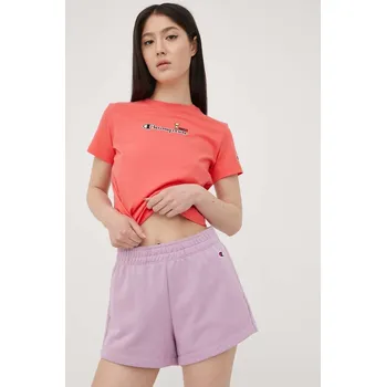 Dámské kraťasy Kraťasy Champion 114926 dámské, fialová barva, hladké, high waist, 114926-BS148 45X, vel. L