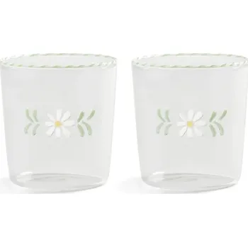 Sklenice Sada skleniček &k amsterdam flora white 300 ml 2-pack 361.01 průhledná TSP