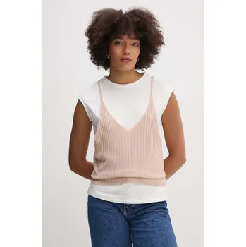 Dámská halenka Halenka Sisley 3UNZL105V béžová 80X, vel. M