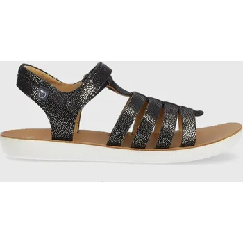 Dívčí sandály Dětské kožené sandály Shoo Pom tmavomodrá barva O4PLAR0406.28.34 99X, EUR 31