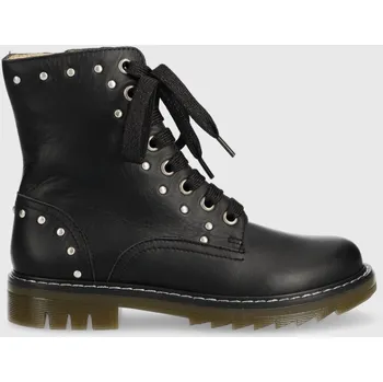 Dětské kožené boty Pom D'api SID HI STUD P1MABN04R1.31.34 černá 99X, EUR 34