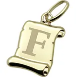 Zlatý přívěsek písmeno "F"