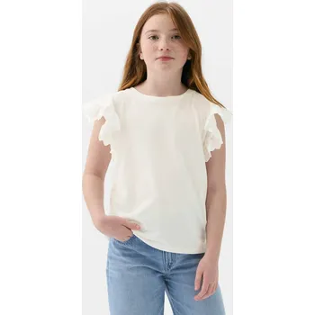 Dívčí tričko GAP Dívčí Dětské tričko s volány GAP Bílá 160/164 (2281262)