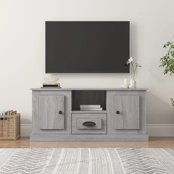 Televizní stolek vidaXL TV skříňka 100 x 35,5 x 45 cm kompozitní dřevo [816463] Barva: šedá sonoma