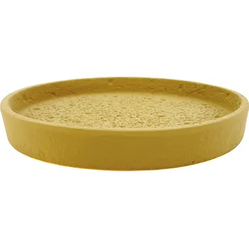 Clay - II.jakost Keramický dekorační tácek Luma, 18×18×2,5 cm – světle hnědý matný, II.jakost