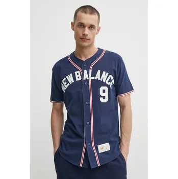 Bavlněné tričko New Balance MT41512NNY námořnická modř 59X, vel. S
