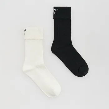 Dámské sako Reserved - Ponožky s výšivkou 2ks - krémová - 042FB-01X - 042FB-01X-39R