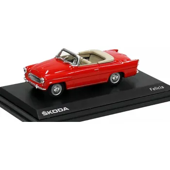 autíčko Škoda Felicia Roadster 1963 Červená Rubínová 1:72 Škoda Felicia Roadster - kovový model auta