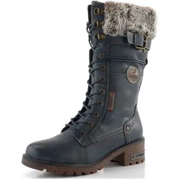 Dámské kozačky Mustang šněrovací polokozačky navy 15M0082003 - 37 | P698834