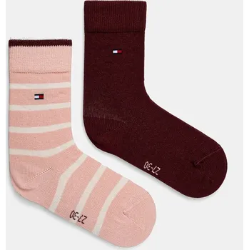 Pánská móda Dětské ponožky Tommy Hilfiger 701229939.G.9BYH burgundské 93X, vel. 39/42