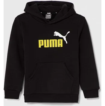 Chlapecká mikina Dětská mikina Puma černá barva, s kapucí, s potiskem 586987 99B, vel. 110