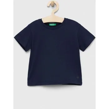 Chlapecké tričko Dětské bavlněné tričko United Colors of Benetton tmavomodrá barva 3I1XG106Z.P.NOS 59X, vel. 110