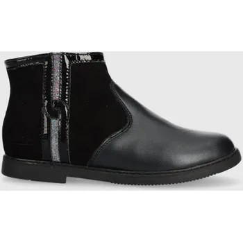 Dámské kozačky Dětské semišové boty Pom D'api CITY LOCK černá barva P1ILDD0405.28.30 99X, EUR 29