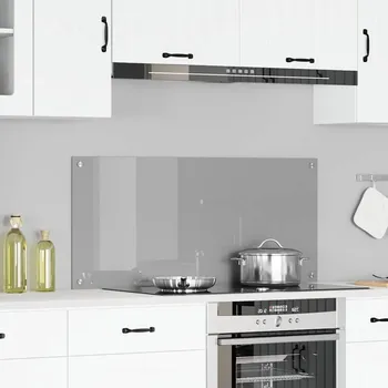 Kuchyňská linka vidaXL Kuchyňská zástěna Světle šedá 110 x 50 x 0,6 cm tvrzené sklo [42001305]