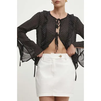 Dámská sukně Bavlněná sukně Answear.LAB bílá barva, mini, pouzdrová W24S.LF.040806.tjs 00X, vel. L