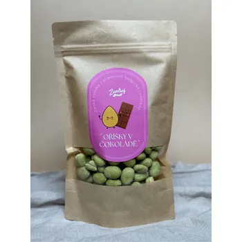 Čokoláda Mandle v bílé čokoláda s matchou - 250 g