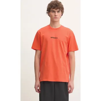 Pánské tričko Bavlněné tričko Superdry oranžová barva, s aplikací, M1012028A-UM2 M1012028A.UM2 22X, vel. S