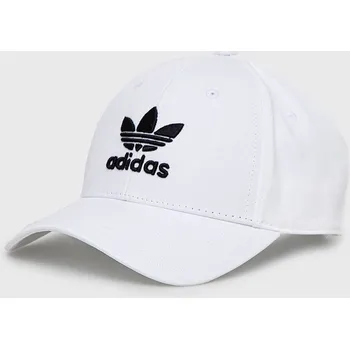 Čepice Bavlněná baseballová čepice adidas Originals FJ2545 bílá 00X, vel. ONE SIZE
