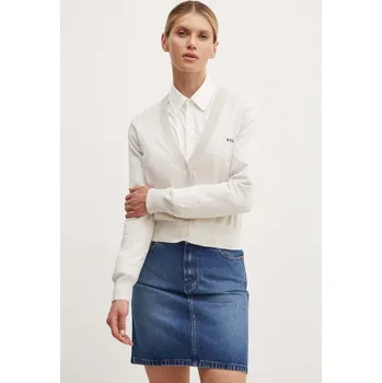 Dámský svetr Bavlněný kardigan A.P.C. cardigan berenice COGDK.F22266 béžová 01X, vel. L