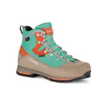 Pánská treková obuv AKU TREKKER LITE III Wide GTX - dámská kožená - zelená/šedá/červená Velikost: 38