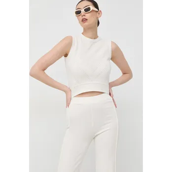 Dámská vesta Vesta s příměsí hedvábí Guess béžová barva W3GR14.Z2Z70 01X, vel. L