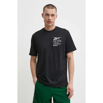Pánské tričko Tričko Reebok černá barva, s potiskem, 100075314 99X, vel. M