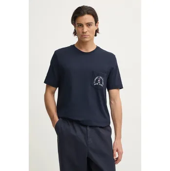 Pánské tričko Bavlněné tričko Tommy Hilfiger MW0MW36481 námořnická modř 59X, vel. S