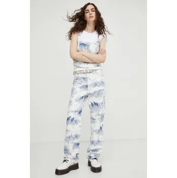 Dámské džíny Džíny Levi's RIBCAGE STRAIGHT ANKLE 72693 bílá 00X, vel. 29/29