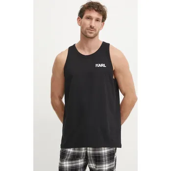 Pánské tričko Bavlněné tričko Karl Lagerfeld černá barva, A1M46069 99X, vel. M