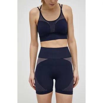Dámské kraťasy Kraťasy United Colors of Benetton dámské, tmavomodrá barva, vzorované, high waist 189T3900E 59X, vel. L