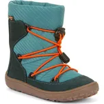 Dětské zimní zateplené barefoot boty FRODDO TEX TRACK WOOL Petroleum Velikosti obuvi: 31
