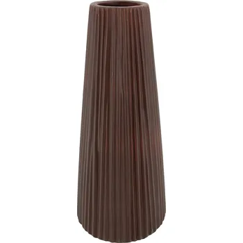 Váza Clay - II.jakost Keramická váza Terra 12,5x12,5x28 cm - hnědá matná, II.jakost