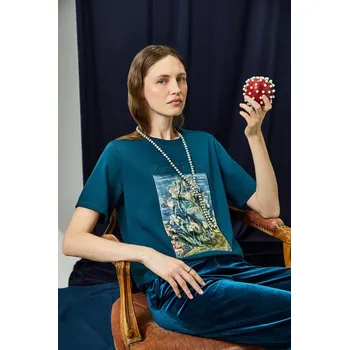 Bavlněné tričko Medicine dámské, zelená barva RW25-TSD852 67X, vel. XXL