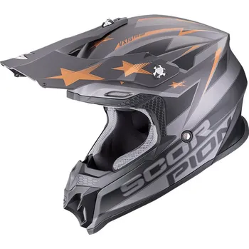 Helma na motorku SCORPION přilba VX-16 EVO AIR Patriot silver/black/copper - S
