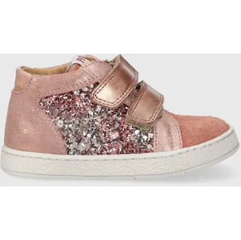 Chlapecká obuv Dětské kožené sneakers boty Pom D'api oranžová barva P1PAAU0403.19.23 24X, EUR 19