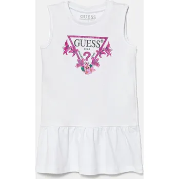 Dámské šaty Dětské bavlněné šaty Guess K4RK23.KA6W4.PPYA bílá 00X, vel. 96-104