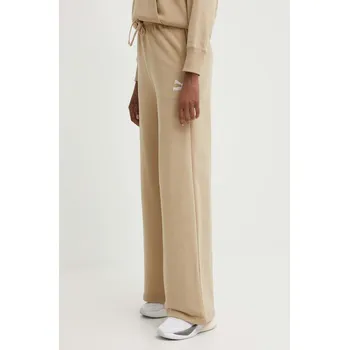 Bavlněné tepláky Puma BETTER CLASSIC béžová barva, 624235 02X, vel. L