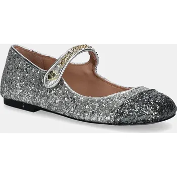 Dámské baleríny Baleríny Love Moschino stříbrná barva, JA11061G0LJJ190A SLV, EUR 36